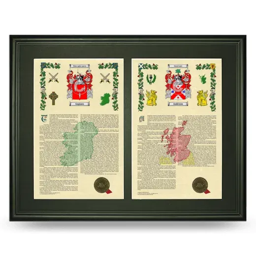 Double Armorial History Framed-Black