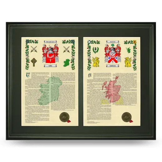 Double Armorial History Framed-Black
