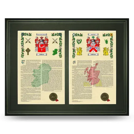 Double Armorial History Framed-Black