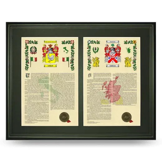 Double Armorial History Framed-Black