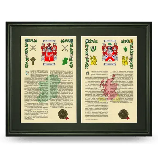 Double Armorial History Framed-Black