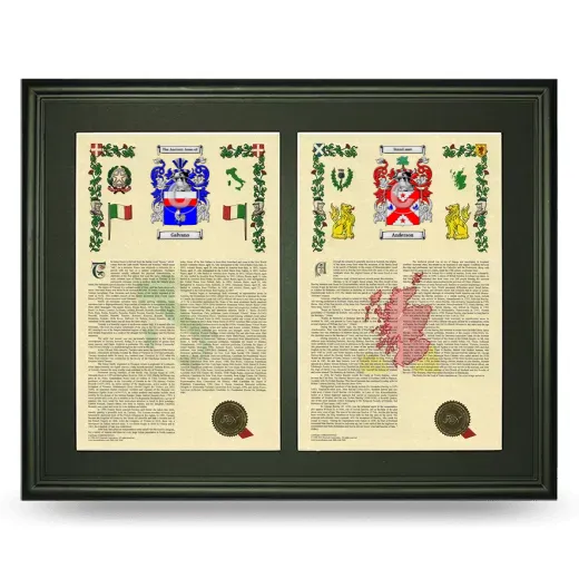 Double Armorial History Framed-Black
