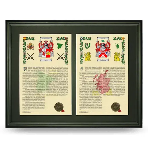 Double Armorial History Framed-Black