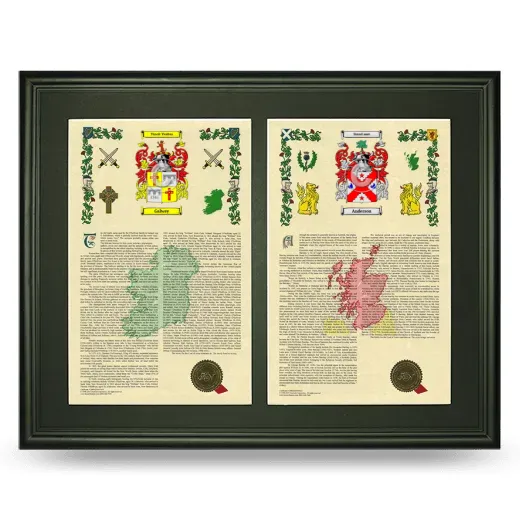 Double Armorial History Framed-Black