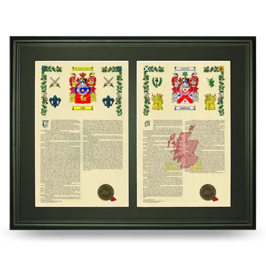 Double Armorial History Framed-Black