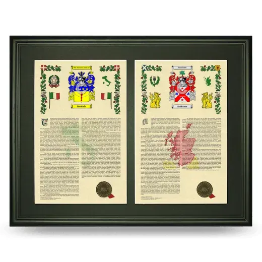 Double Armorial History Framed-Black