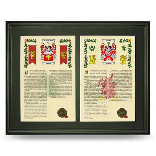 Double Armorial History Framed-Black