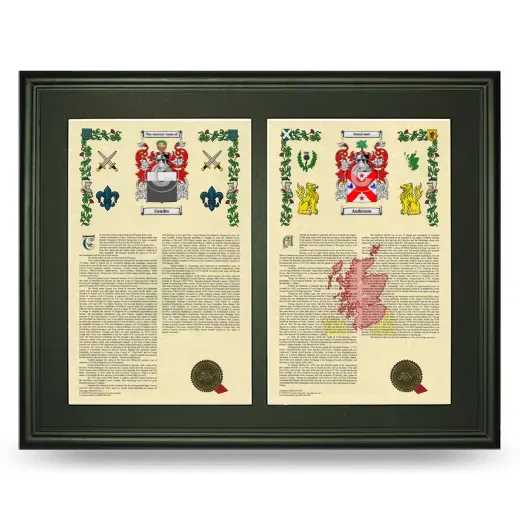 Double Armorial History Framed-Black