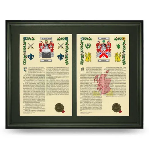 Double Armorial History Framed-Black
