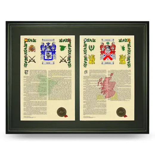 Double Armorial History Framed-Black