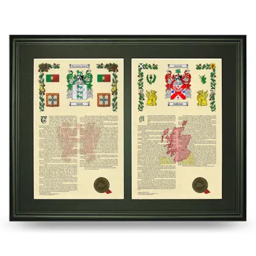 Double Armorial History Framed-Black