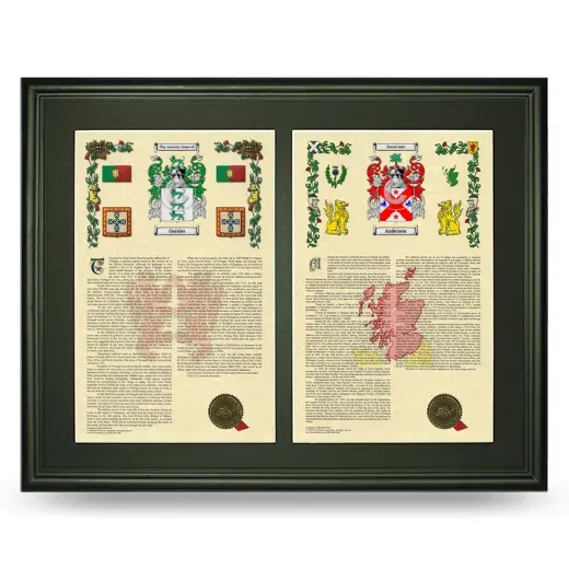 Double Armorial History Framed-Black