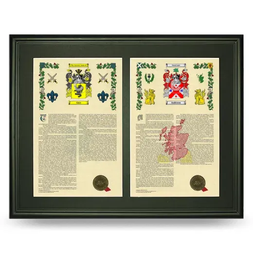 Double Armorial History Framed-Black