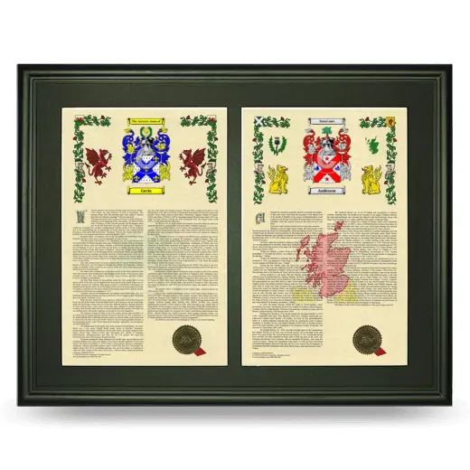 Double Armorial History Framed-Black