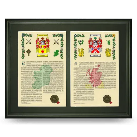 Double Armorial History Framed-Black
