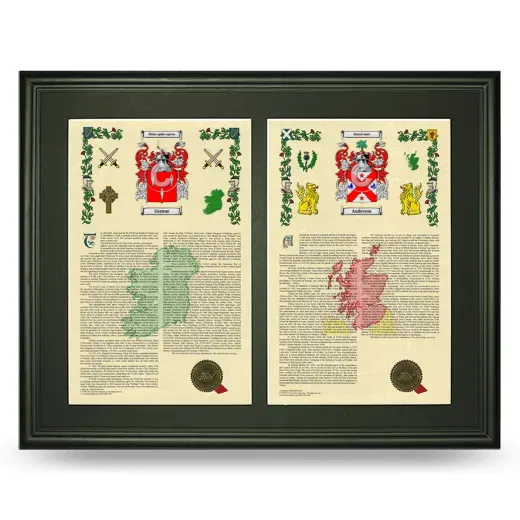 Double Armorial History Framed-Black