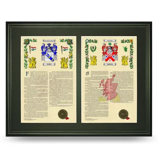 Double Armorial History Framed-Black