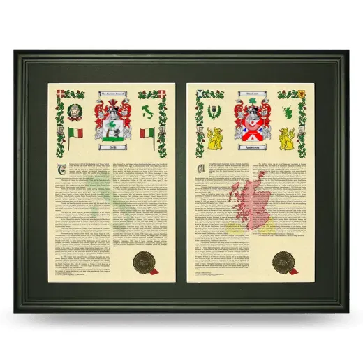 Double Armorial History Framed-Black