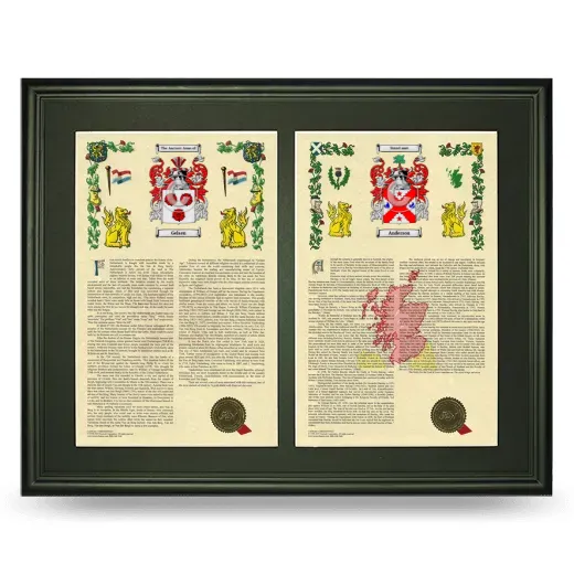 Double Armorial History Framed-Black