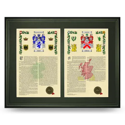 Double Armorial History Framed-Black