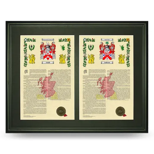 Double Armorial History Framed-Black