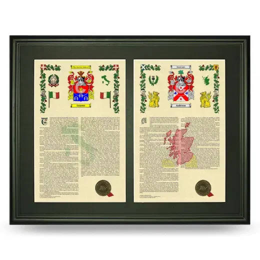 Double Armorial History Framed-Black