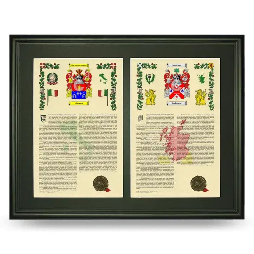 Double Armorial History Framed-Black