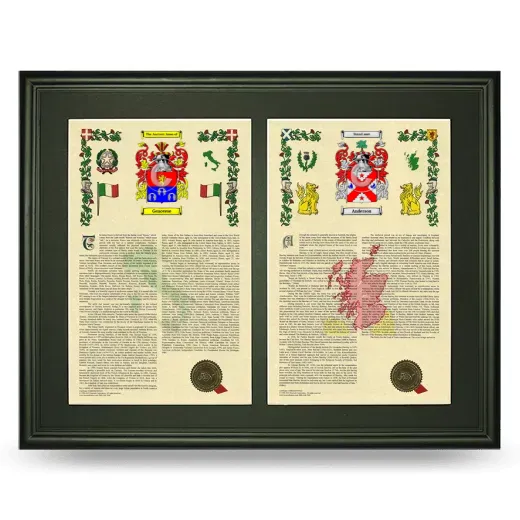 Double Armorial History Framed-Black