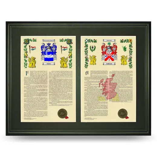 Double Armorial History Framed-Black