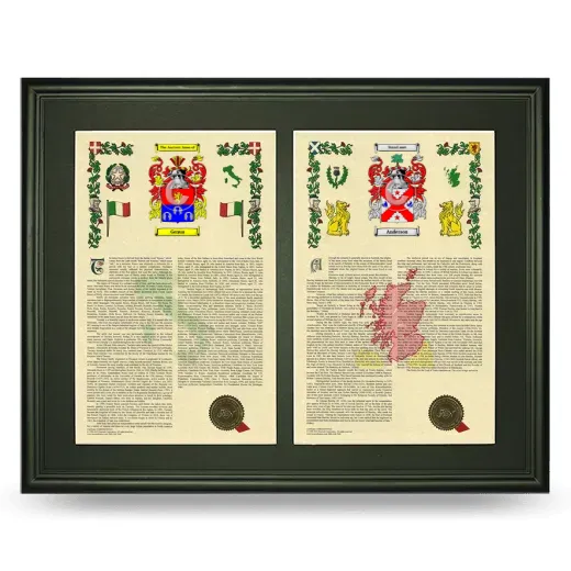 Double Armorial History Framed-Black