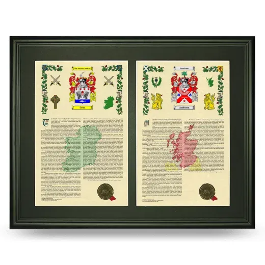 Double Armorial History Framed-Black