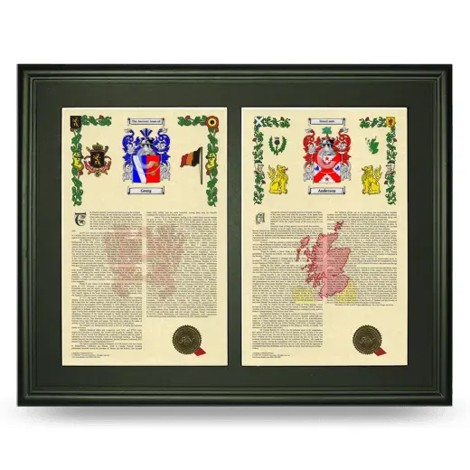 Double Armorial History Framed-Black