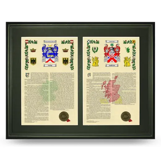 Double Armorial History Framed-Black