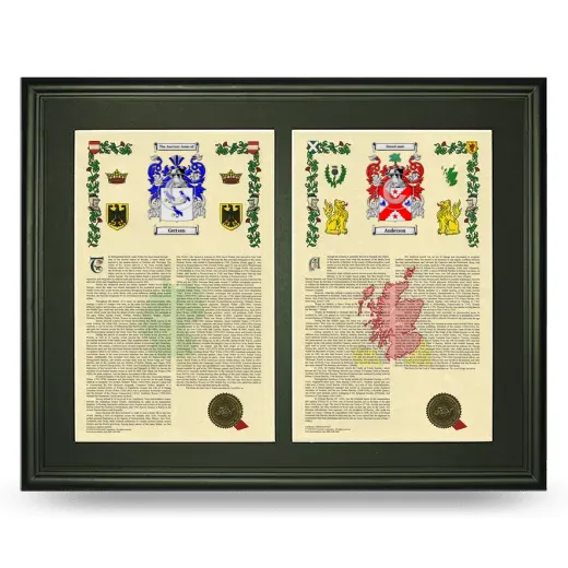 Double Armorial History Framed-Black