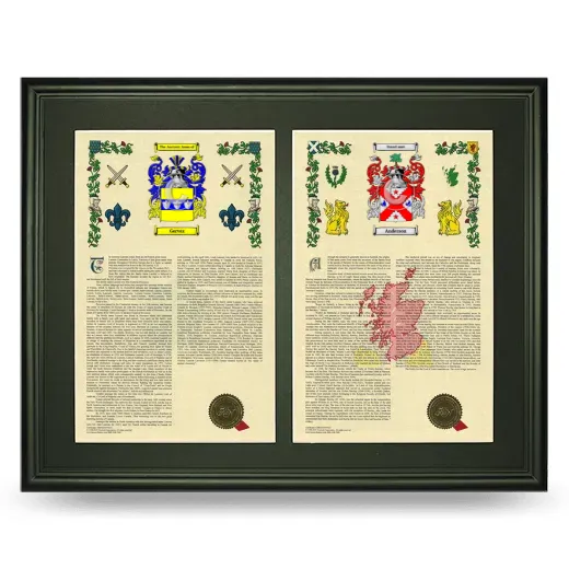 Double Armorial History Framed-Black