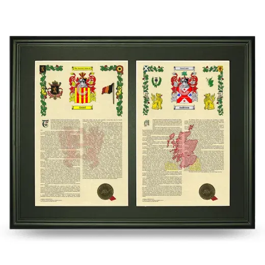 Double Armorial History Framed-Black