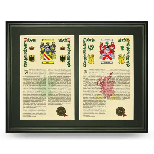Double Armorial History Framed-Black