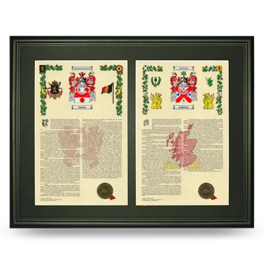 Double Armorial History Framed-Black