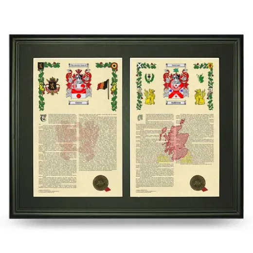 Double Armorial History Framed-Black