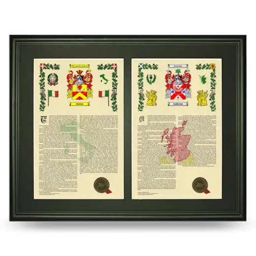 Double Armorial History Framed-Black