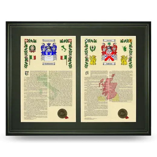 Double Armorial History Framed-Black