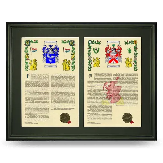 Double Armorial History Framed-Black