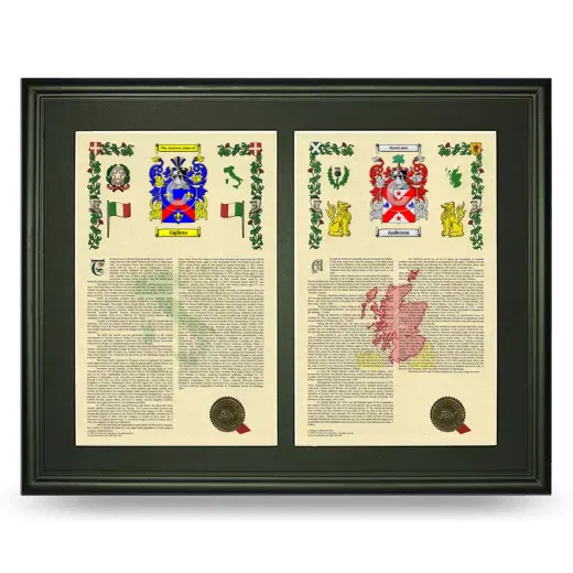 Double Armorial History Framed-Black
