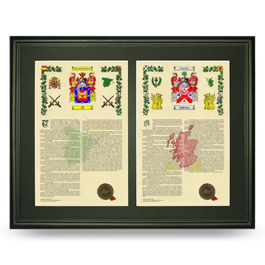 Double Armorial History Framed-Black