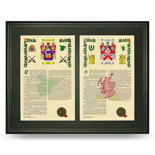 Double Armorial History Framed-Black