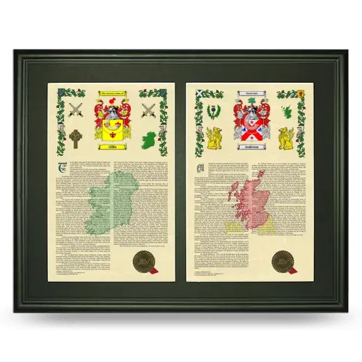 Double Armorial History Framed-Black