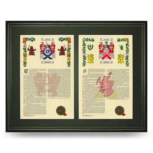 Double Armorial History Framed-Black