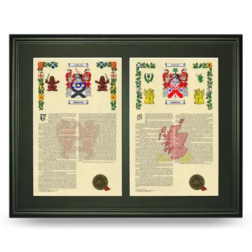 Double Armorial History Framed-Black