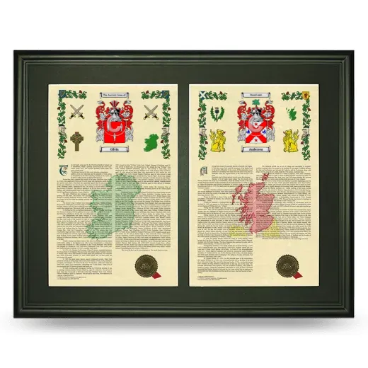 Double Armorial History Framed-Black