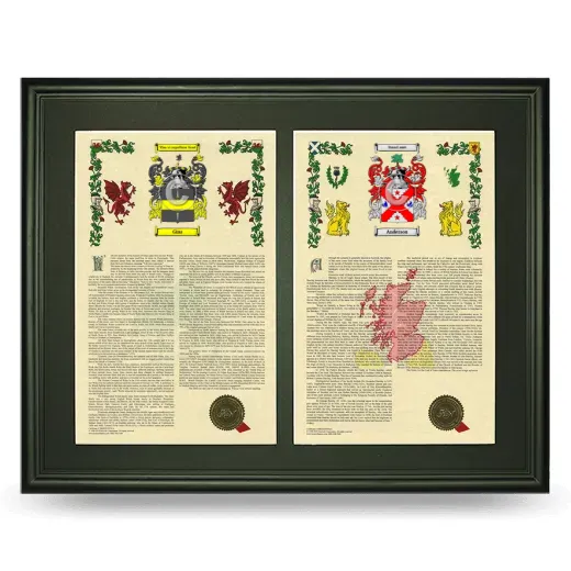 Double Armorial History Framed-Black